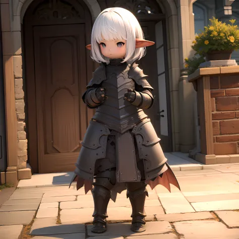 ((masterpiece, best quality)),(complex light), 1girl, ,solo,solo focus, full body, <lora:Lalafell1-10:0.8>, armored dress, lalafell, pointy ears,