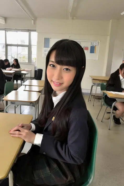 8K, highest quality, real image, intricate details, super detailed, Super high resolution, depth field,(realistic,realistic:1.2),table top, 0.25 :: close , Frontal shot , From the middle ,
1 girl, Eye_Chan, very beautiful 17 year old girl, innocent big eyes, (Brown_short_hair), (green_eye:1.0),(前hair),disheveled hair,(hair clips), perfect shiny skin, perfect skin, 色white, huge breasts, cleavage, tight waist, light blush, alone, looking at the viewer, light smile,
chubby under clothes, Sweat,
wear ((School_uniform), (white_skirt),(green_length_tie), (green_pleats_skirt), (black_pantyhose) :1.2),
(sculpture installation :1.1),
sunset ,
High School in Japan 、乃木坂Eyeドル、韓国Eyeドル
