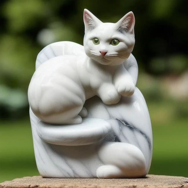 (A Glossy marble statue of MAXWELL THE CAT made of gold, ivory and onyx, with shiny emerald gemstone eyes and glossy fur by  GOLDENGLASS :1.1) , stretching his legs on a marble pillar, starring in the role of (Pokemodel:1)