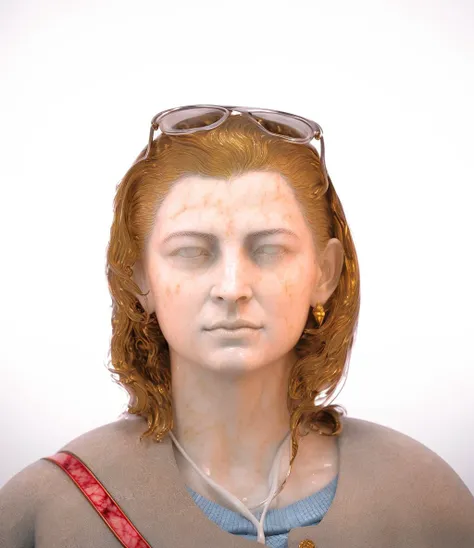 [redshift style] goldenglass a marble statue, highly detailed, smooth, focus, black granite background, film, studio lighting
