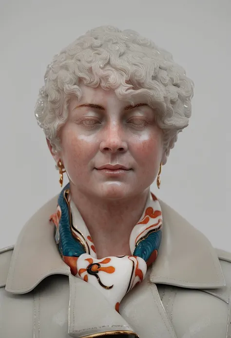 [redshift style] goldenglass a marble statue, highly detailed, smooth, focus, black granite background, film, studio lighting