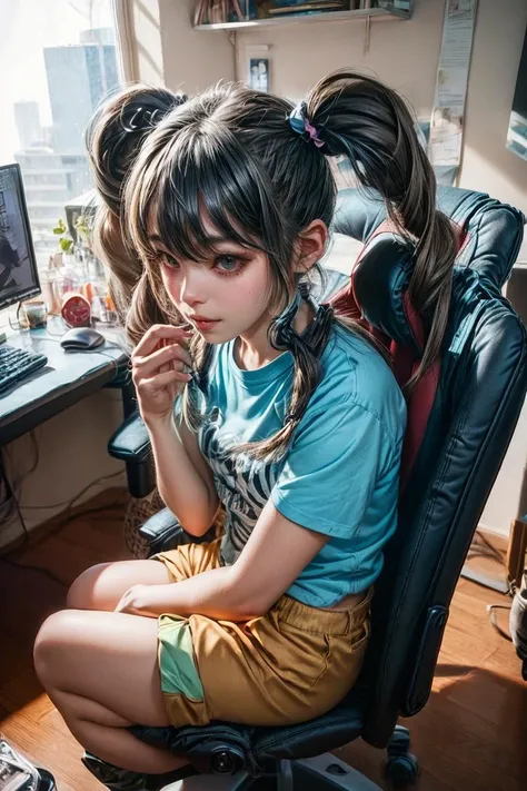 1 Asian girl,sucking gum,fisheye lens,blush,extreme realism --auto --s2