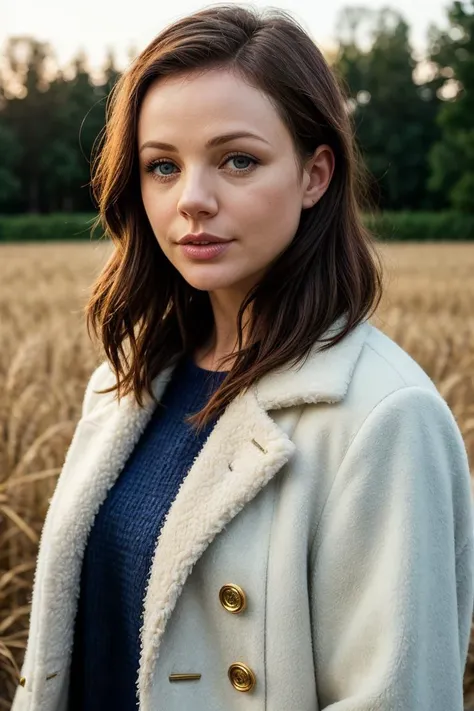 photo of ( brw1ll1ams-135), a woman, award-winning photo, sfw, wearing Faux fur coat in a bold and vibrant color with a shaggy texture, (Pretending to spin a basketball, A golden wheat field at sunset), (sharpness:1.35), PA7_Portrait-HL_v2, 70mm, f/8, (modern photo),, appealing, attractive, amative, perfect realistic skintexture,, Style-DoF, (epiCPhoto:1.1), (color picture:1.1), <lora:add_detail:0.6>, (Cinematic shot:1.4)