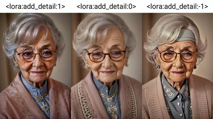 elderly woman Kathy, in design clothes, looking at camera, closeup portrait, intricately detailed texture
rim light, cinematic, atmospheric
hard rim light. upward pov. depth of field. hdr
 <lora:add_detail:1>