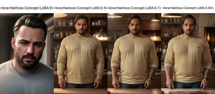 raw, portrait of a rugged plump overweight  male with hairloss, combover, (best quality),looking at camera, (dirty longsleeve tshirt:1.3),  inspired, Exceptionally Detailed, Picture-Perfect Realism, 8k,Chef-d'oeuvre, highly detailed, cinematic lighting, highest quality, masterpiece UHD, HDR, remarkable, Elaborate, trending on Artstation,unreal engine mind-bending, Ornate, lumen, subsurface scattering, 8k, cinematic lighting, masterpiece, skin pores, imperfections
 <lora:Hairloss-Concept-LoRA:0>
