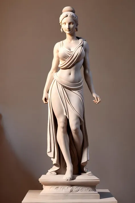 best quality, (closeup:1.1) ( grey clay style  sandstone classic sculpture of 1woman venus), drapery toga clothes,  down lighting, simple background,  masterpiece, UHD, photorealism
 intricately detailed texture
  <lora:GrayClay_V1.5:0.75> <lora:sandstonenatural-soft:.1> greg rutkowski:0.5> <vibr