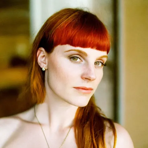 ((photo of a close up portrait photo of 30 y.o woman, redhair, short haircut, pale skin, on analog style like film photography)), ((high quality:1.2, masterpiece:1.2)),high details, detailed and intricate, intricate details, high intricate details, absurd amount of details,((upper body:1.2)), portrait, Realism, Ambient Occlusion, Natural Lighting,Volumetric Lighting, Volumetric Light, Volumetric,  <lora:ArgieFilm-04:0.5>