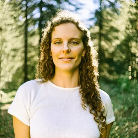 ((a white woman at a forest photo realistic, ultra details, natural light, light background, detailed face, on analog style like film photography)), ((high quality:1.2, masterpiece:1.2)),high details, detailed and intricate, intricate details, high intricate details, absurd amount of details,((upper body:1.2)), portrait, Realism, Ambient Occlusion, Natural Lighting,Volumetric Lighting, Volumetric Light, Volumetric,  <lora:ArgieFilm-04:0.5>