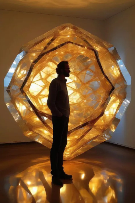 <lora:Olafur Eliasson Style:1>Olafur Eliasson Style - epic huge intricate insanely detailed impossible translucent sculpture comprising of light reflection, in the style of Olafur Eliasson