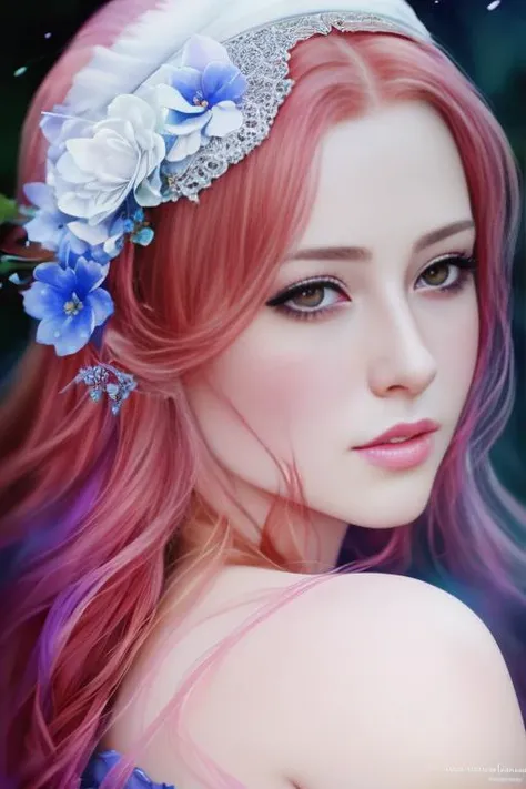 LenkaRegalova is the queen of rainbow magic, anime Character Design, Unreal Engine, Beautiful, Tumblr Aesthetic, Hd Photography, Hyperrealism, Beautiful Watercolor Painting, Realistic, Detailed, Painting By Olga Shvartsur, Svetlana Novikova, Fine Art<lora:LenkaRegalova:1.0>