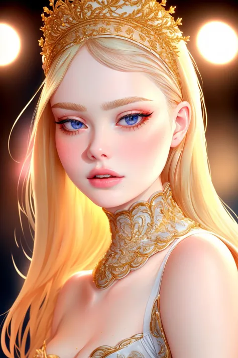 ElleFanning4, (sharp focus:1.2), portrait, ((posing)), (beautiful face:1.1), detailed eyes, luscious lips, ((skindentation)), (bright studio lighting:1.2), depth of field, bokeh, 4K, HD