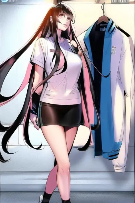 anime, full body photo of <lora:poles_huijinPark:1>, wearing casual clothes, sharp,