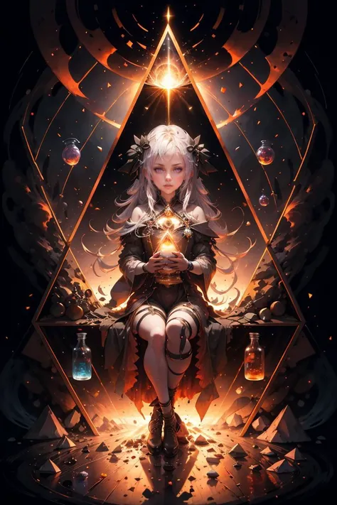 triangle black hole, 1 girl as an Alchemist,
best quality, masterpiece, ultra high res, <lora:triangle black hole:.5>