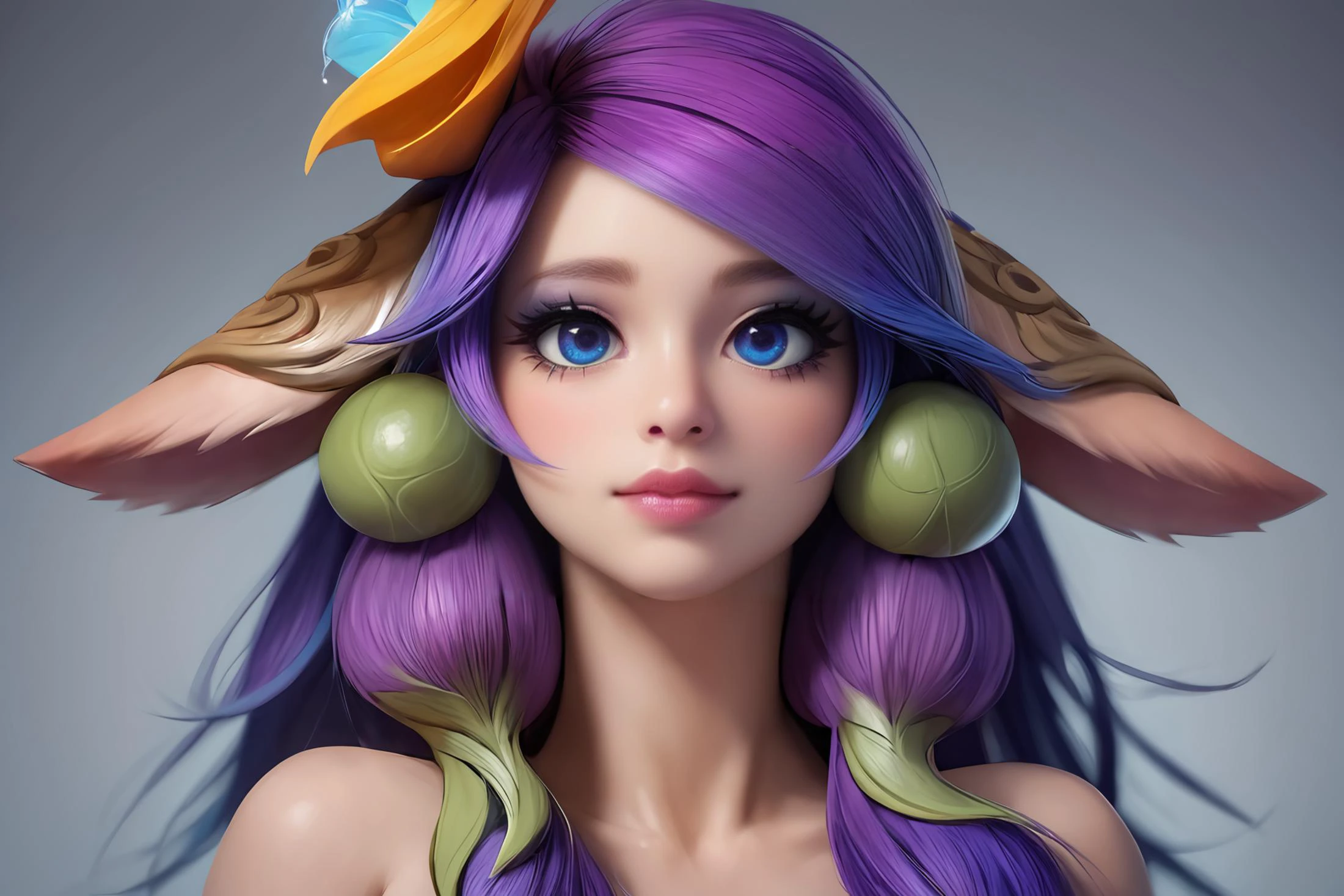 score_9, score_8_up, score_7_up, score_6_up, score_5_up, score_4_up, rating_explicit, source_anime, ZPDXL, <lora:RealisticAnime:0.8> ultra realistic, high detailed skin, ultra detailed, hyper realistic, super intricate, <lora:Lillia_league_of_legends_for_pony:0.8>, lillia, deer centaur,