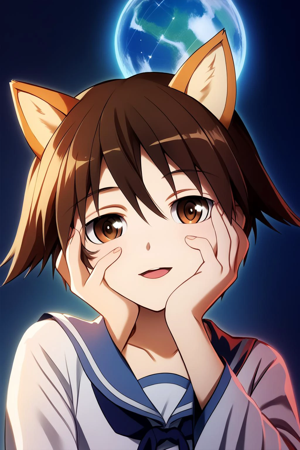 <lora:yandere_trance_v1_pruned:1>yandere trance, <lora:yoshika.pony:shika striker,brown eyes,brown hair, flat chest), Score_9, Score_8_up, Score_7_up, Score_6_up, Score_5_up, Score_4_up, BREAK,1girl in full growth, best quality, masterpiece, ultra-detailed, high quality,good quality,1 girl,(master piece,high resolution, ultra detailed,8K,16K),look at viewer