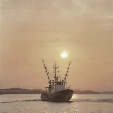 lith_agfabrovira_BN21, Fishing vessel, Sun-set,
<lora:lith_agfabrovira_BN21:1>