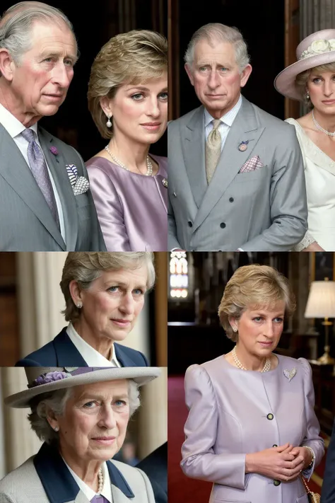 paparazzi photo of (prince charles age 74), (lady diana age 62)  in webminster abbey, (muted colors), (low saturation), detailed (wrinkles, blemishes, folds, moles, viens, pores, skin imperfections:1.14), highly detailed glossy eyes, crystal clear, film grain, dslr, ultra quality, sharp focus, tack sharp, Fujifilm XT3
