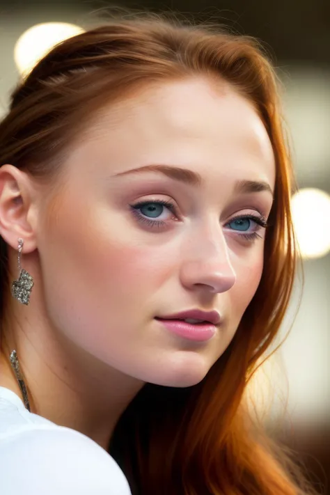 color photograph, close-up, ((a realistic photo of a beautiful girl)), (sophtur), light, ((glowy skin)), looking_at_viewer, (fit body:1.0), ((medium breasts)), high ponytail, detailed illustration, masterpiece, high quality, realistic, very detailed face,