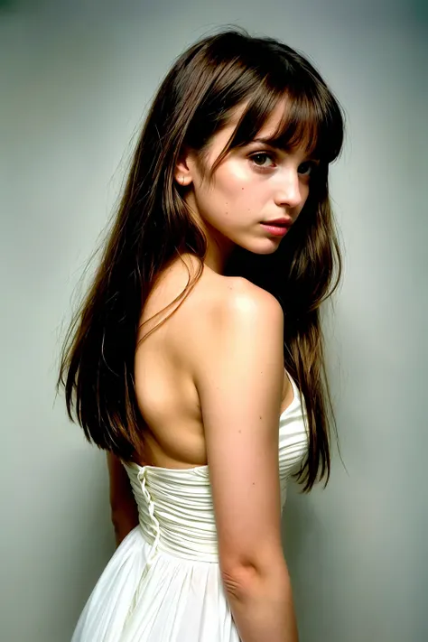 VeronicaCipher, sunset, beautiful, off shoulder dress, (silver white hair) long straight hair,
shy, looking away, blush, bangs, head tilt,
high contrast, sharp, best shadow,
photo, masterpiece, best quality, ultra high res, (photorealistic:1.4),, high resolution, detailed, raw photo kodak portra 400 camera f1.6 lens rich colors dramatic lighting <lora:add_detail:1>