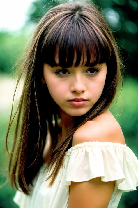 1 lady, solo, realistic face, sunset, beautiful, off shoulder dress, (silver white hair) long straight hair
shy, looking away, blush, bangs, head tilt,
high contrast, sharp, best shadow,
photo, masterpiece, best quality, ultra high res, (photorealistic:1.4),, high resolution, detailed, raw photo kodak portra 400 camera f1.6 lens rich colors dramatic lighting <lora:add_detail:1>