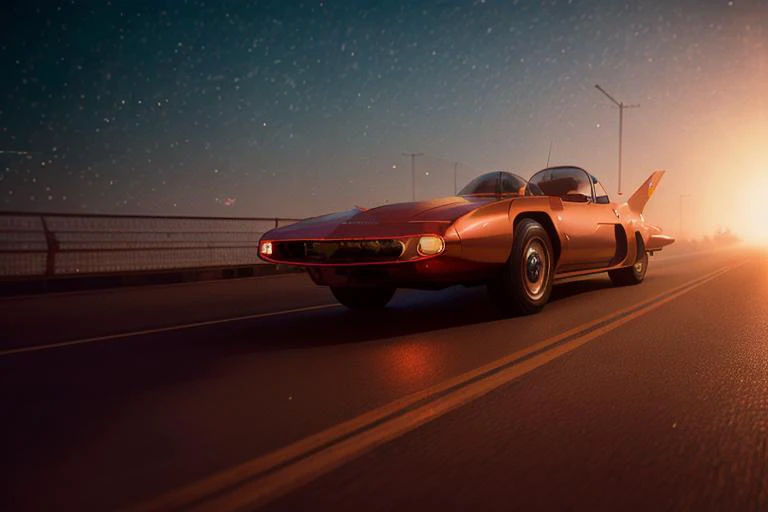 analog gloomy photo of a GM Firebird 3 car, <lora:gmf1r3b1rd3:1>, racing down a neon avenue at night, neon city, outrun, synthwave, retrowave, red sky, ((cyberpunk)), nighttime, High Detail, Sharp focus, ((photorealism)), realistic, best quality, 8k, award winning, dramatic lighting, epic, cinematic, masterpiece, atompunk, dutch angle, volumetric lights, ambient fog:1.3,