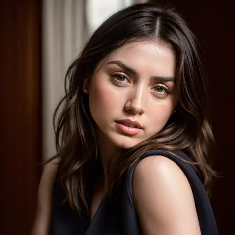 anamr, (photorealistic:1.4), realistic, highly detailed face, portrait photograph, professional photograph, high quality lighting, (highly detailed:1.2), <lora:AnaDeArmasV2Dogu:1>