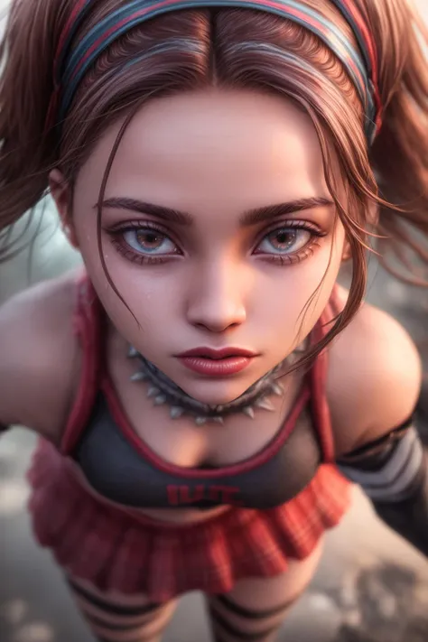 Cinematic film still, ((detailed facial features)), (cold colors), damp, moist, intricate details, shallow depth of field, [volumetric fog], cinematic lighting, reflections, 50mm lens, F/2.8, HDR, 8k resolution, cinematic film, <lora:_detail_slider_v4:2> <lora:_add_detail:1> ,((1 girl)),   (half-body-shot:1),   <lora:Jo-Beth_lora:0.7>  beth, red skirt, tights, midriff,