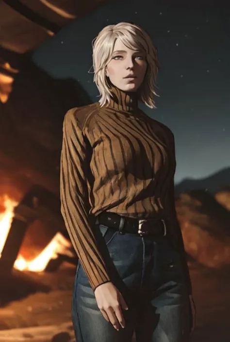 highly detailed, hdr 4k, 8k, faust,  <lora:MyFaust:1>, brown sweater