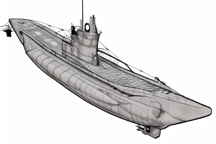 uboat, lineart