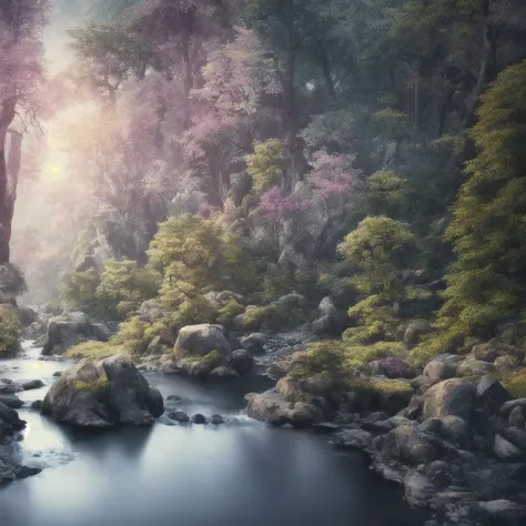 Make a beautiful view of nature like mountain, forest, etc... (You know, nature views), award winning photography, Bokeh, Depth of Field, HDR, bloom, Chromatic Aberration ,Photorealistic,extremely detailed, trending on artstation, trending on CGsociety, Intricate, High Detail, dramatic, art by midjourney, masterpiece, best quality, high quality,extremely detailed CG unity 8k wallpaper