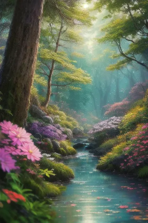 masterpiece, best quality, high quality,extremely detailed CG unity 8k wallpaper, An enchanting and dreamy scene of a fantasy forest, with towering trees, glowing mushrooms, and hidden fairy glens, creating a sense of mystique and enchantment, artstation, digital illustration, intricate, trending, pastel colors, oil paiting, award winning photography, Bokeh, Depth of Field, HDR, bloom, Chromatic Aberration ,Photorealistic,extremely detailed, trending on artstation, trending on CGsociety, Intricate, High Detail, dramatic, art by midjourney