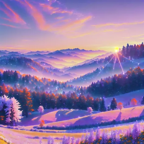 masterpiece, best quality, high quality, extremely detailed CG unity 8k wallpaper a beautiful landscapes oil paiting, award winning photography, Bokeh, Depth of Field, HDR, bloom, Chromatic Aberration ,Photorealistic,extremely detailed, trending on artstation, trending on CGsociety, Intricate, High Detail, dramatic, art by midjourney AND masterpiece, best quality, high quality, extremely detailed CG unity 8k wallpaper A lush summer landscape, with rolling green hills that stretch towards the horizon, dotted with wildflowers in shades of pink, yellow, and purple, volumetric lighting AND masterpiece, best quality, high quality, extremely detailed CG unity 8k wallpaper A serene autumn landscape, surrounded by trees in hues of golden yellow, fiery red, and burnt orange. The crisp air carries the sweet fragrance of fallen leaves and wood smoke. The ground is covered with a blanket of warm-colored leaves that rustle underfoot. In the distance, a misty mountain range rises up, volumetric lighting AND masterpiece, best quality, high quality, extremely detailed CG unity 8k wallpaper A breathtaking winter landscape, blanketed in a mantle of snow, creating a world of glittering whites and cool blues. Tall evergreens stand tall and proud, their branches weighed down by heavy snow, volumetric lighting AND masterpiece, best quality, high quality, extremely detailed CG unity 8k wallpaper A vibrant spring landscape, bursting with new life and color. Rolling hills are covered with a carpet of green, dotted with delicate wildflowers in shades of pink, purple, and yellow, volumetric lighting