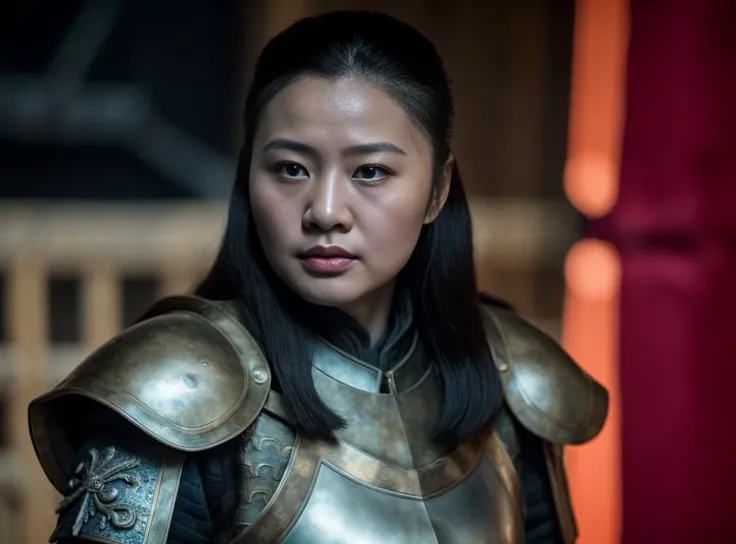 RAW portrait photo of ((chinese woman)) strong girlboss in a ( sexy armour weapons costume high-waisted bottoms ) in (( game of thrones tv show commanding medieval war battlefield fighting  bad guys westeros outside)) 8k uhd, dslr, soft lighting, high quality, film grain, Fujifilm XT3