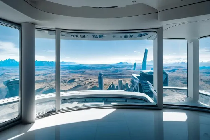 scifi inspired future modern architecture, inspired by mass effect, inspired by star trek, wide angle shot, color dslr photo, (vignetting:1.4), (film grain:1.4), professional photography, (extremely clear 8k photography:1.4), RAW photo, 8k uhd, high quality, Fujifilm XT3