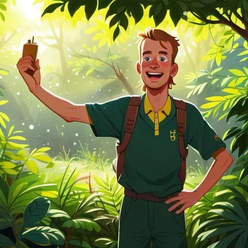 a Swedish man Optimistic in a forest Senegal, <lora:COOLKIDS_V2:1>