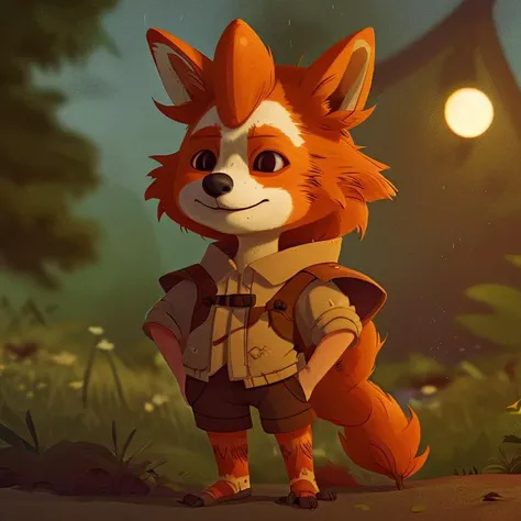 A photo portrait of a cute fox-man hybrid as a pirite, during nighttime in summer, in 8k resolution.
 <lora:COOLKIDS:1>