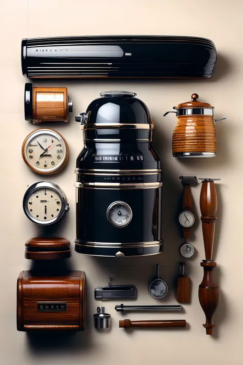 best quality, masterpiece, photo realistic, highly detailed, photo realistic, minimalist, clean background, from top, knolling, a set of magazines and newspaper, with watches and gadgets displayed neatly, (film grain:1.2), <lora:more_details:0.32> <lora:knolling3:1>
