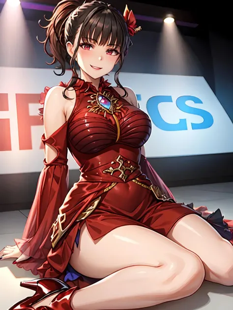 (Very delicate and beautiful:1.2)super model,,Beautiful breasts,voluptuous,【bike shorts】,,【3girls】,,Highest quality, High resolution, 8k,mini skirt,uniform,knife,Blue Flame.magic circle.