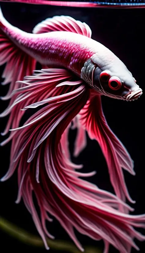 red eye, albino betta splendens , (black red and pink aquarium background), small bright air bubbles, epiCRealism <lora:sd15_lcm_lora_rank1:0.2> <lora:difConsistency_detail:0.2> <lora:more_details:0.4> <lora:coralbug:0.95> <lora:speedy1p5:1.15>