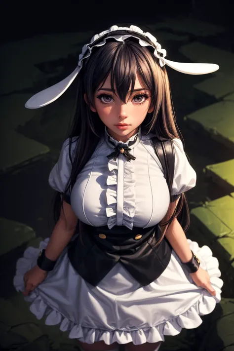 long hair, black hair, (dark skinned female), (nun), big breasts, Big ass, Deer antlers, venus body, church, cathedral, erection, large penis, large testicles, cock sheath, dark testicles, pink penis, red blush,