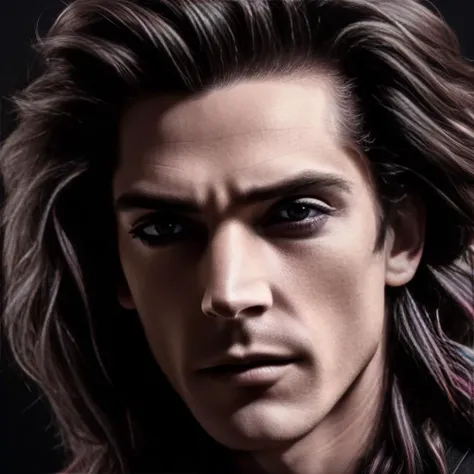 photo of man, detailed face, high quality, high detailed face, multicolor long hair like a punk, 8k   <lora:m0ura:0.85> <lyco:locon_perfecteyes_v1_from_v1_64_32:0.75>