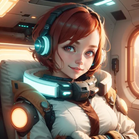 <lora:PlushTech-22:0.9>, plushtech ,scifi,soft velvet,
scholar , scroll, 1girl,short hair, red hair, glowing eyes, smile ,closed mouth,