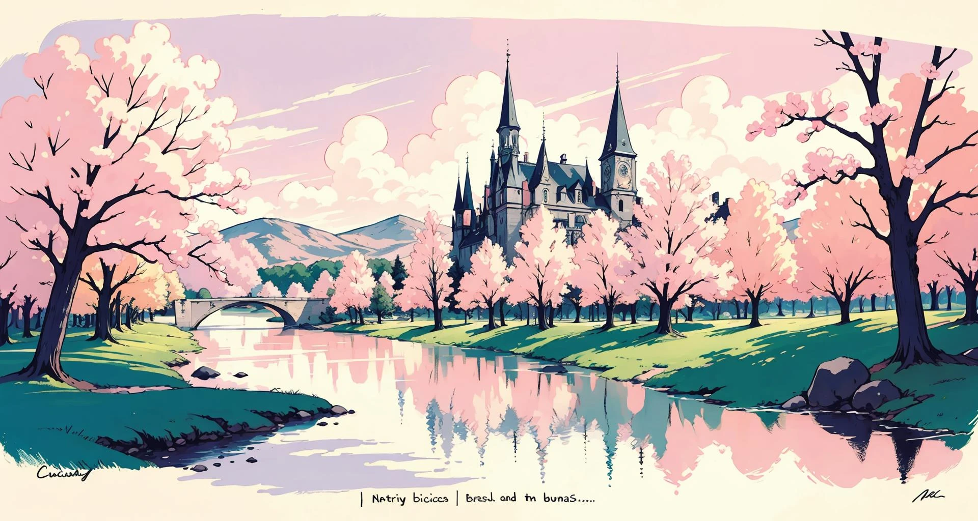 (no humans:1.4), (intricate detail, beautiful:1.2), victorian __landscape__, landscape, scenery, (pastel pink theme:1.3)
<lora:smol02:0.4> <lora:Dreamwave v3:0.5>
