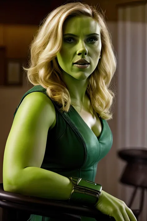 scarlett, portrait, hulk cosplay, extremely high quality high detail RAW color photo <lora:scarlettJohanssonLora_v10:1>