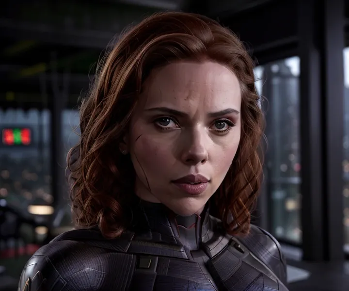 scarlett, (Batman cosplay), highly detailed, artstation, smooth, sharp focus, 8K,(underboob)
