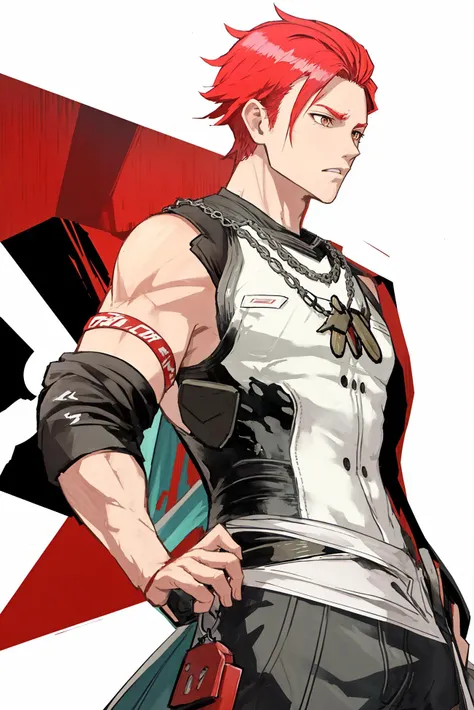 noctis,red hair,1boy,masterpiece, best quality, <lora:noctis:1>
