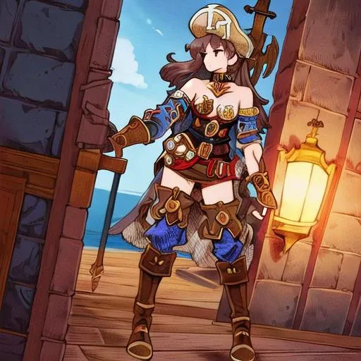 <lora:FFTJobs:0.9> sexy female pirate, full body,
(masterpiece),  best quality, highres, 4k, 8k, Detailed Illustration, intricate detail, cinematic lighting, amazing quality, 1girl, fit female, amazing shading, soft lighting, facing camera, perfect eyes