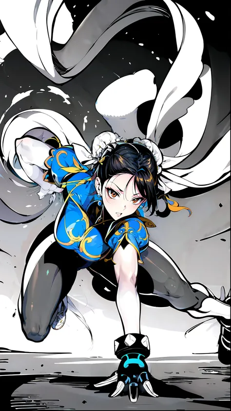 ((masterpiece,best qualtiy)),<lora:ChunLi_v1:0.8>,1girl,solo,ChunLi, beautiful, breasts, <lora:add_detail:1>