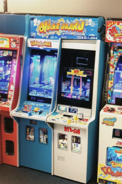 arcade, arcade cabinet, <lora:Arcade V1:0.6>
