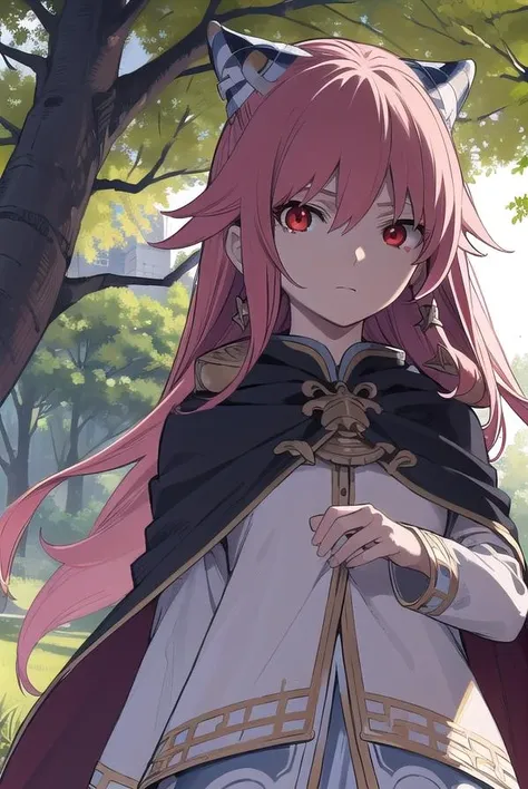 rengokuashe, <lora:rengokuashe-lora-nochekaiser:0.8>,
rengoku ashe, long hair, (red eyes:1.5), pink hair, earrings,
BREAK thighhighs, long sleeves, capelet, cape, dress, white dress,
BREAK outdoors, nature, forest,
BREAK looking at viewer, (cowboy shot:1.5),
BREAK <lyco:GoodHands-beta2:1>, (masterpiece:1.2), best quality, high resolution, unity 8k wallpaper, (illustration:0.8), (beautiful detailed eyes:1.6), extremely detailed face, perfect lighting, extremely detailed CG, (perfect hands, perfect anatomy),